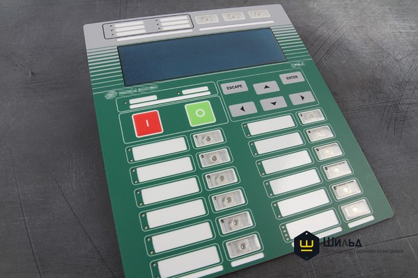 Пленочная мембранная клавиатура с карманами для переменной информации